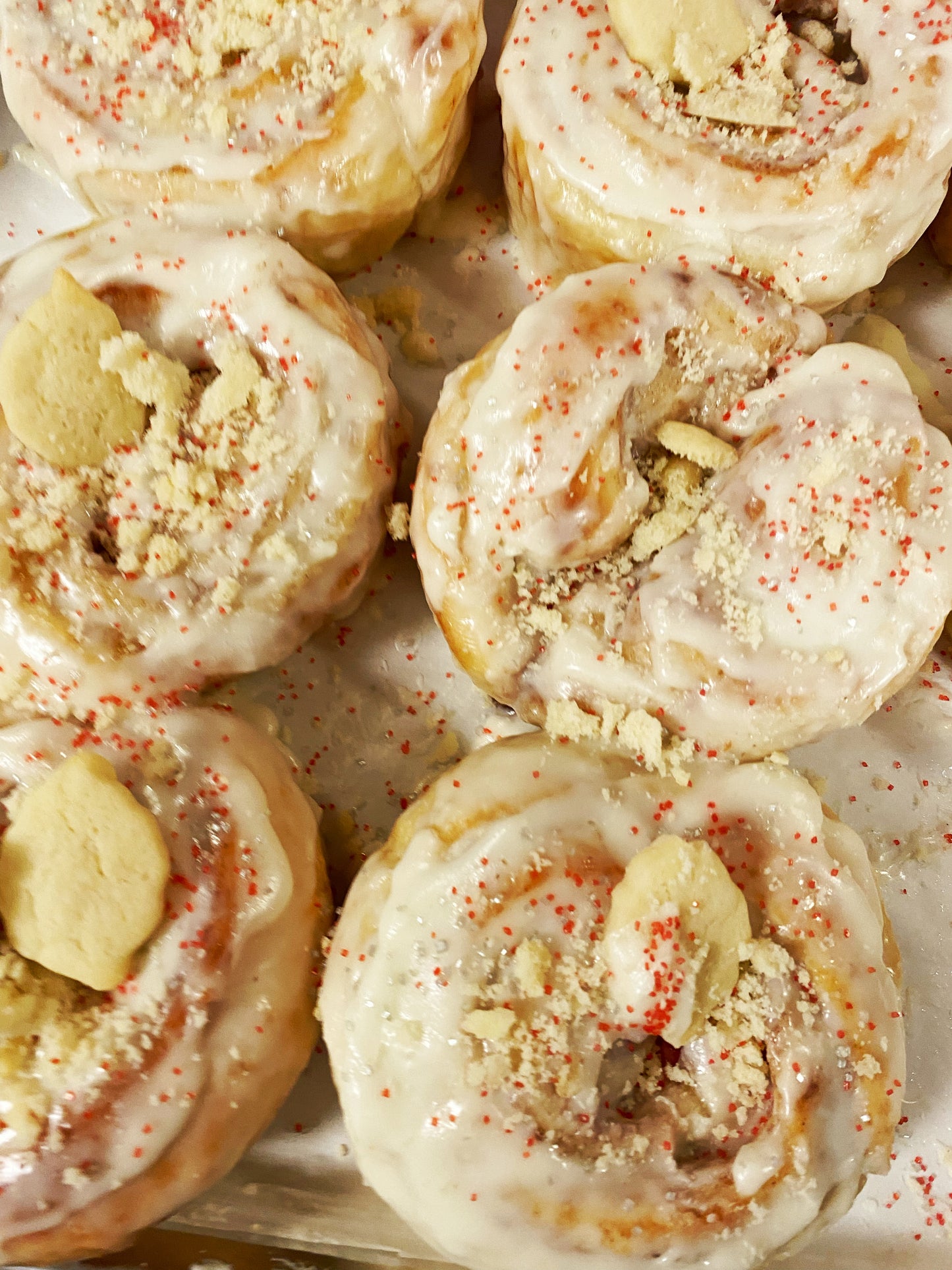Sugar Cookie Cinnamon Roll Available for Christmas Eve Pick Up 12/24!