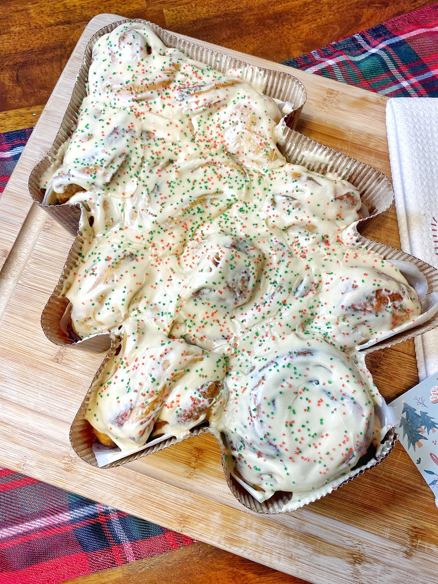 Christmas Tree Cinnamon Roll Holiday Gift Box