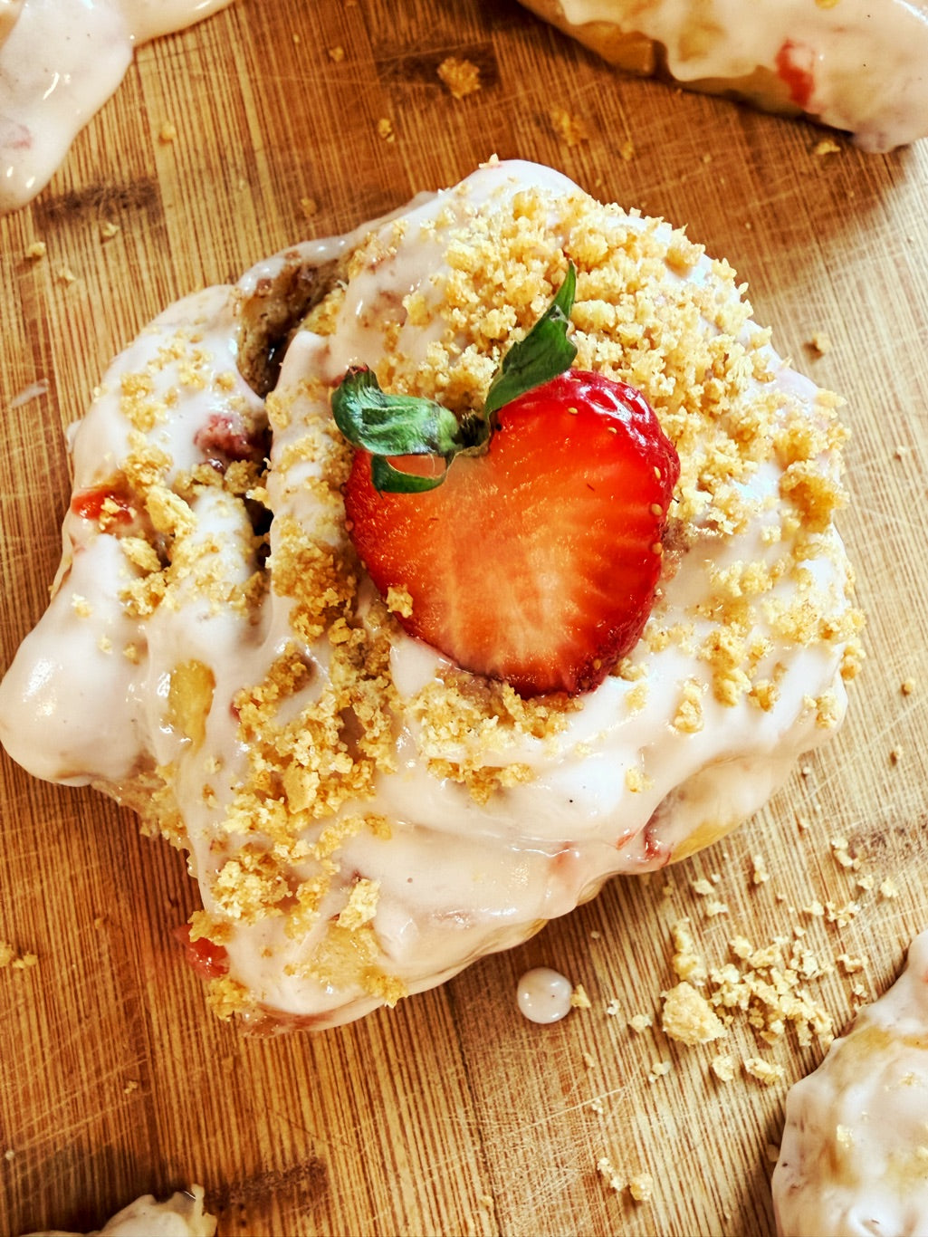 Strawberry Cheesecake Cinnamon Rolls