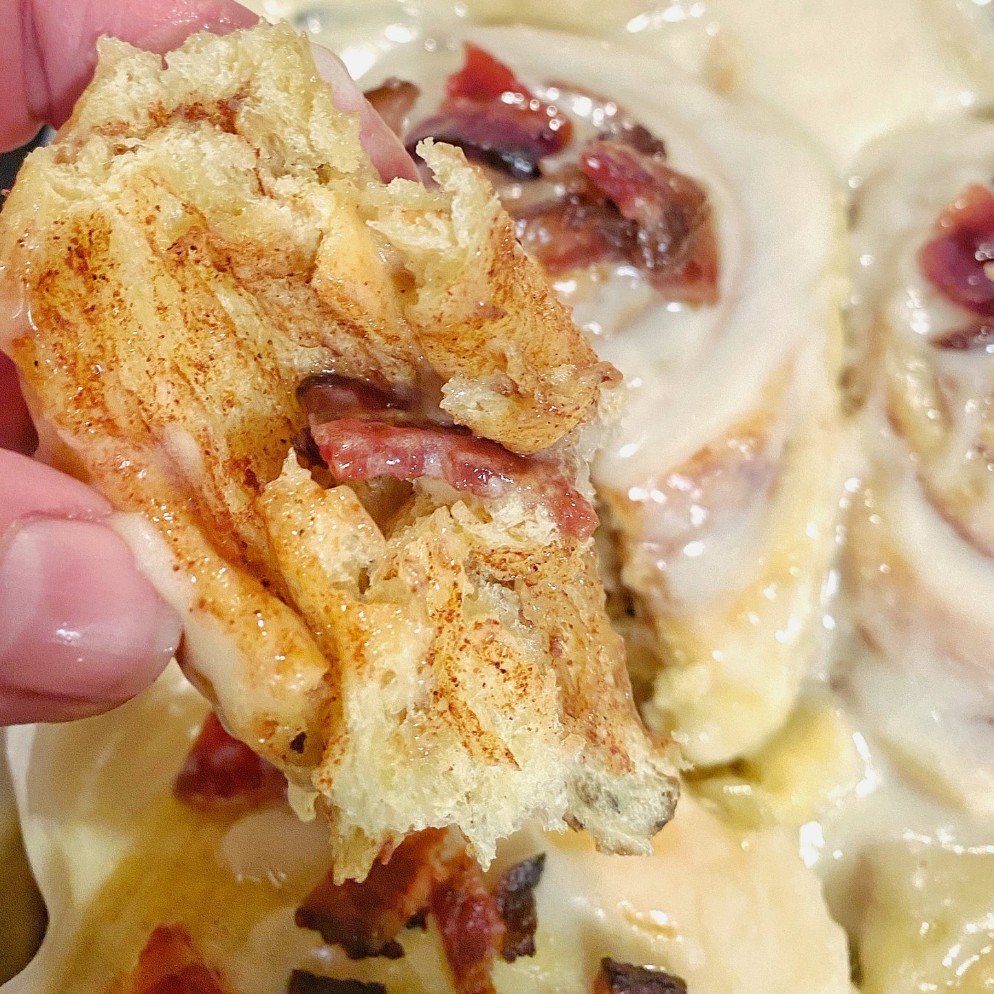 Maple Bacon Cinnamon Roll, Saturday, October 18th, 2-2:45 pm Pick Up