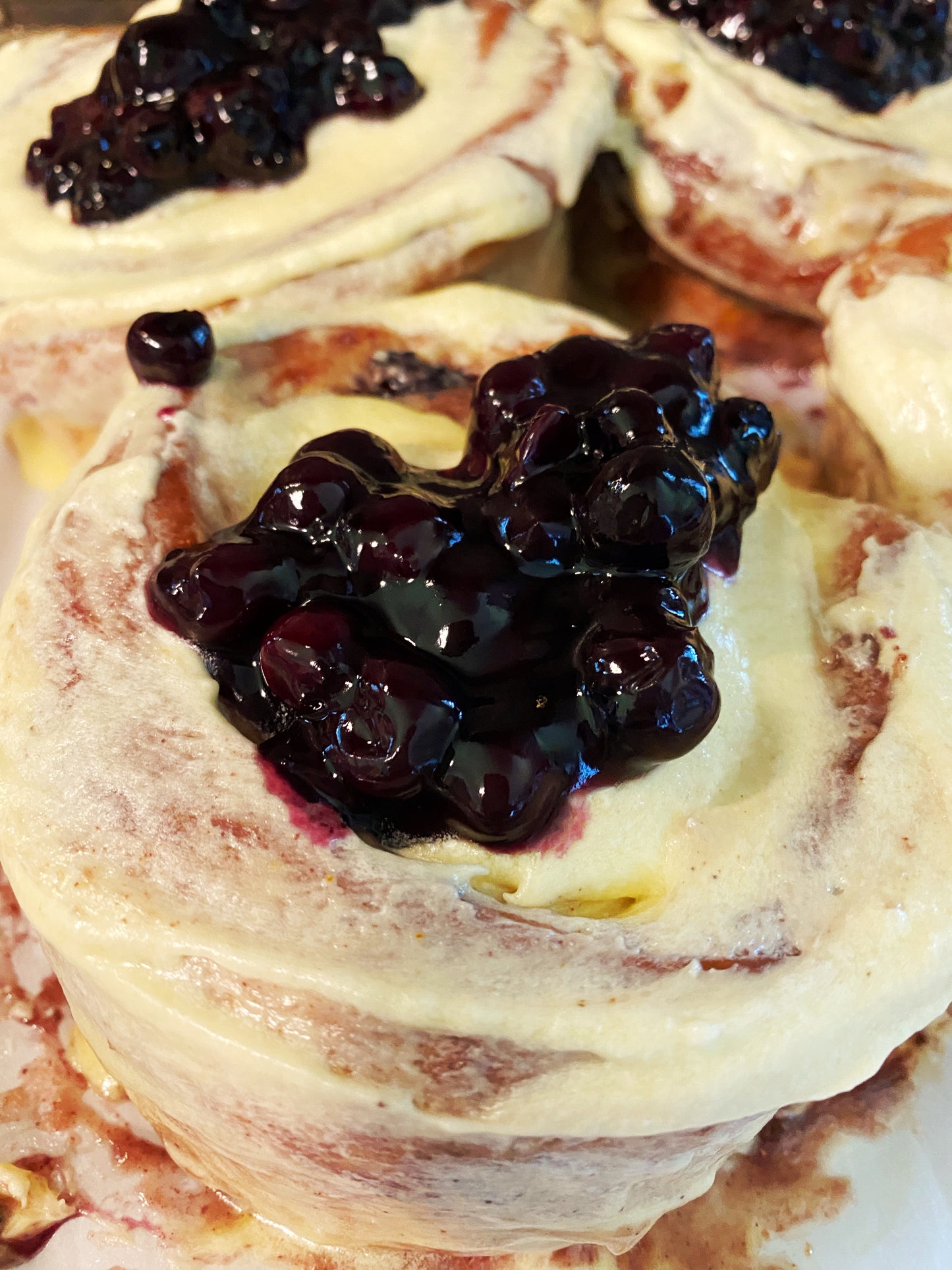 Blueberry Lemon Cinnamon Rolls for Saturday, June 28th, 12:00 Noon Pick Up