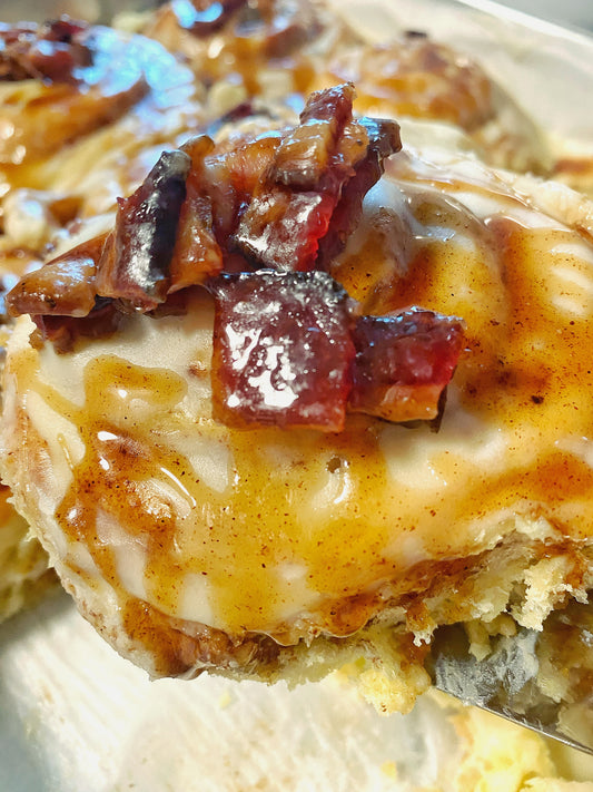 Maple Bacon Cinnamon Roll, Saturday, October 18th, 2-2:45 pm Pick Up