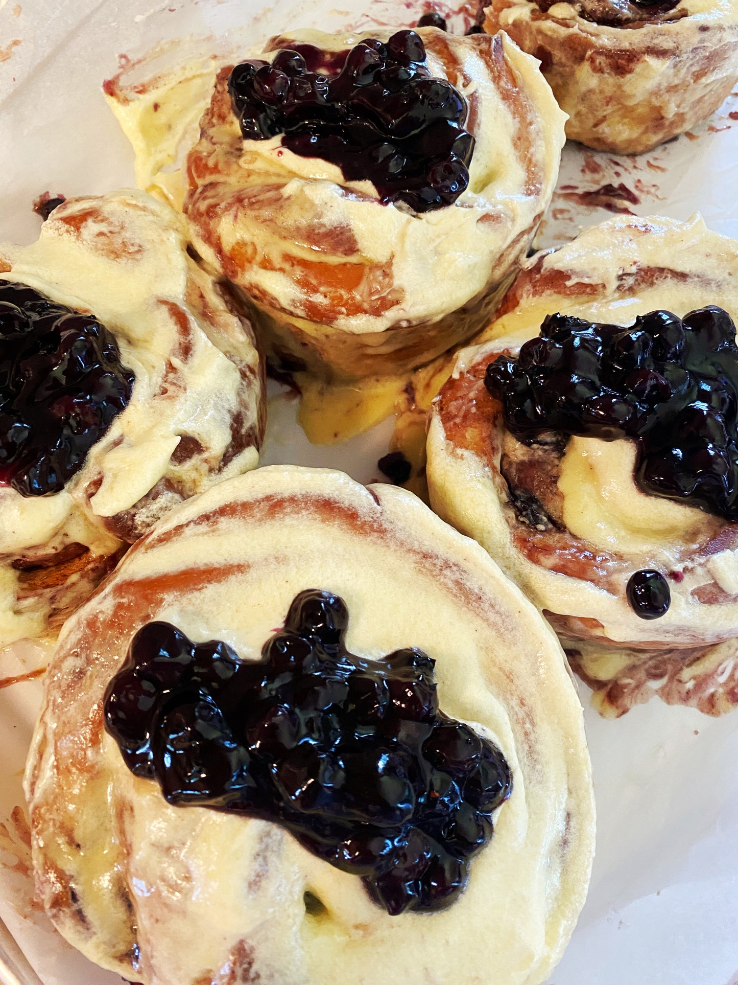 Blueberry Lemon Cinnamon Rolls for Saturday, June 28th, 12:00 Noon Pick Up