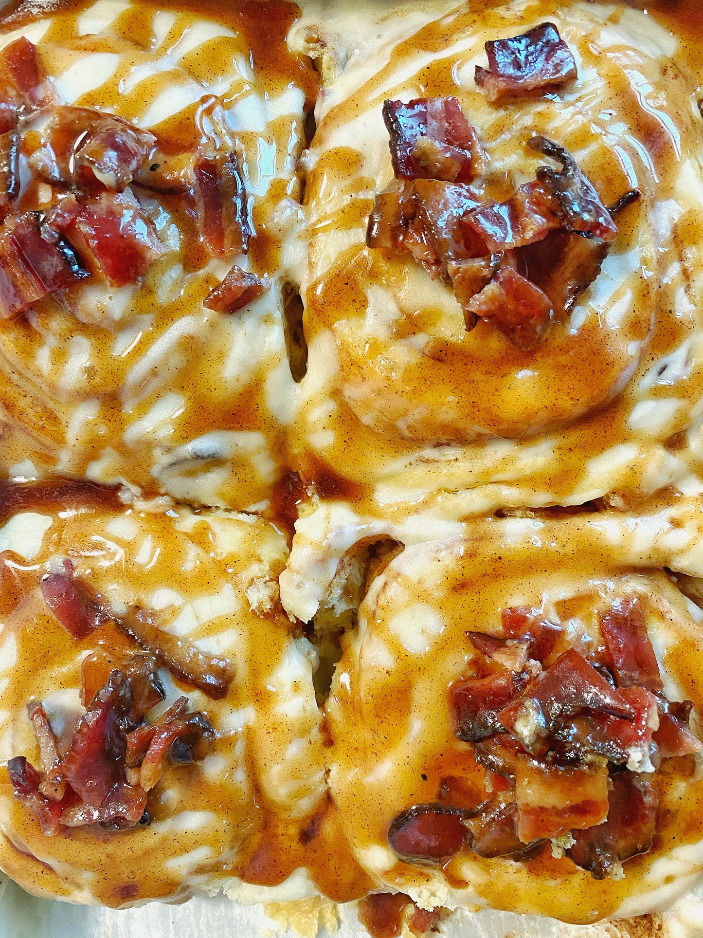 Maple Bacon Cinnamon Roll, Saturday, October 18th, 2-2:45 pm Pick Up