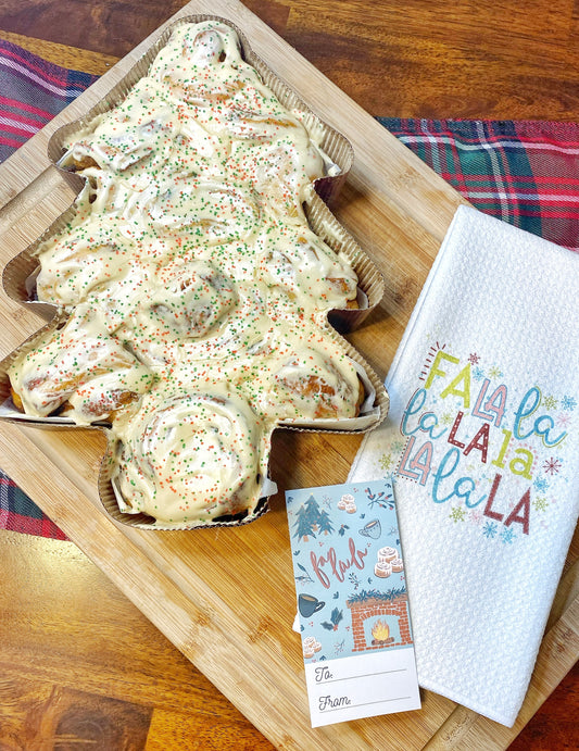 Christmas Tree Cinnamon Roll Holiday Gift Box